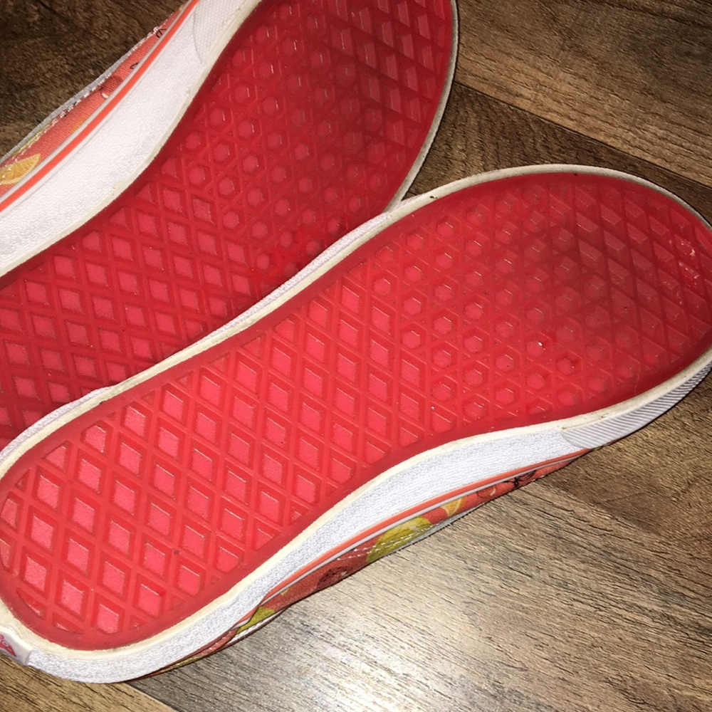 Vans Coral /Orange Fruit Print Sneakers Woman’s Size 6 - Picture 7 of 17